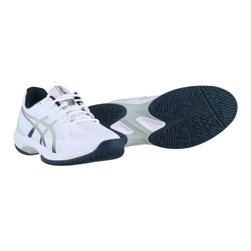 ASICS COURT HUNTER FF Hallenschuh, Gr. 45, weiß/lichen rock - Volleyballschuhe mit ASICS GEL™-Technologie für optimale Dämpfung und sanftes Abrollen. Ideal für Badminton und Squash, schmutzunempfindliches Obermaterial aus Synthetik.