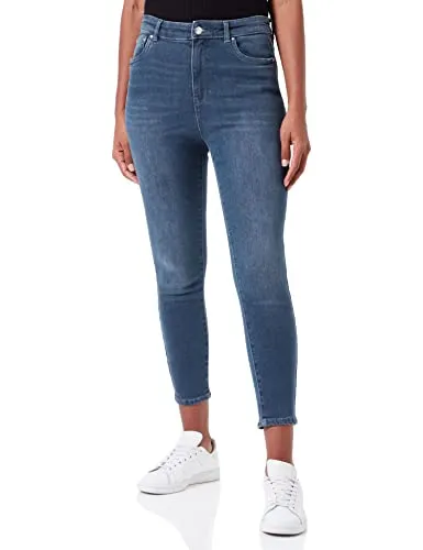 ONLY ONLMILA Damen Skinny Fit Ankle Jeans - Stylische Cropped Röhrenjeans aus Stretch Denim mit Gürtelschlaufen, ideal für einen figurbetonten Look in der Freizeit.