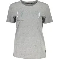 Guess Jeans Graues Baumwoll-T-Shirt für Frauen