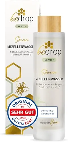 bedrop Mizellenwasser Tonikum mit Propolis Extrakt & Vitamin E - 150ml - Gesichtsreiniger für jeden Hauttyp, kombiniert die reinigende Kraft von Mizellenwasser mit hochdosiertem Propolis Extrakt für ein klares Hautbild und geschmeidige, gepflegte Haut.