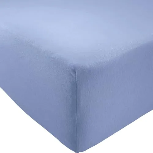 REDBEST Spannbettlaken Pittsburgh Single-Jersey blau Größe 90x190 cm - 100x200 cm