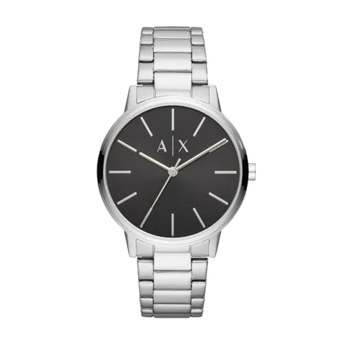 Armani Exchange Herrenarmbanduhr - Elegante Armbanduhr mit 42mm Edelstahlgehäuse, präzisem Quarzwerk und wasserfest bis 50m - ideal für jeden Anlass.