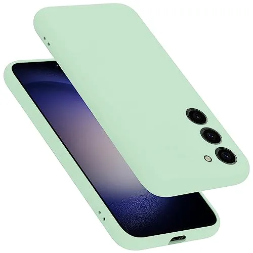 Cadorabo Hülle kompatibel mit Samsung Galaxy S23 Plus Hülle Silikon Handyhülle für Galaxy S23 Plus Case aus flüssigem Silikon- Kratzfeste und stoßfeste dünne TPU Schutzhülle - Liquid HELL GRÜN