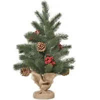 HOMCOM Weihnachtsbaum 50 cm mit 4 Roten Beeren