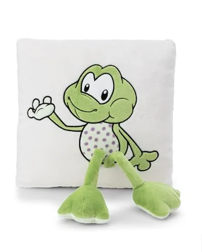 NICI Kissen Frosch Fridolin 30x30cm in weiß von NICI