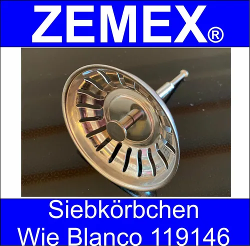 ZEMEX® Siebkorbventil Siebkörbchen Spüle Verschluss Stopfen wie Blanco 119146