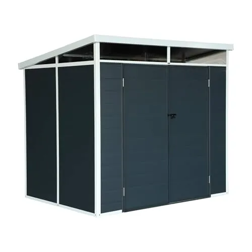 Gartenschuppen aus Kunststoff 4,55 m2 Anthrazit