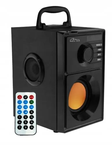 Media-Tech Boombox BT Stereo 15 W - Tragbare Bluetooth-Lautsprecher mit kraftvollem Subwoofer, Bluetooth 2.1 und FM-Radio für großartigen Sound überall.