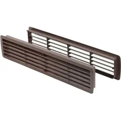 Lüftungsgitter Türlüftung Kunststoff Mahagoni Paarweise 457mm X 92mm