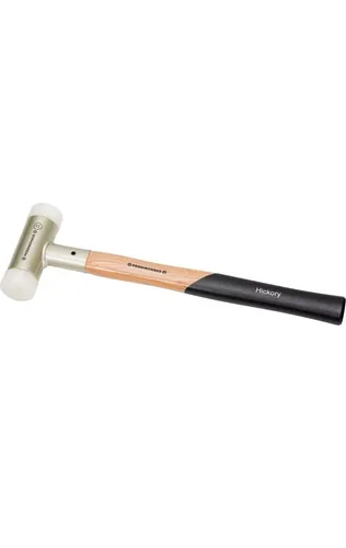 Peddinghaus Schonhammer 1100 g mit Hickorystiel - Rückschlagfreier Schonhammer mit 50 mm Kopf, auswechselbaren Polyurethan-Köpfen und gefülltem Hammerkopf für maximale Schlagenergie – ideal für präzises Arbeiten ohne Splitter.