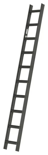 Hymer Dachleiter 10 Sprossen, anthrazit, 2800 mm - Leitern: Tragbare Aluminium-Dachleiter mit 10 Sprossen, max. Reichhöhe 4,0 m und nur 4,9 kg Gewicht – ideal für sicheres Arbeiten in der Höhe.