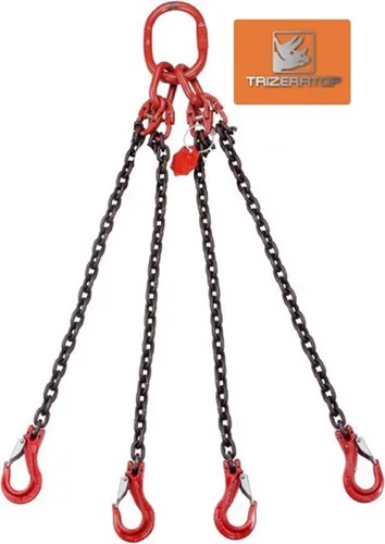 Kettengehänge 4 Strang 8mm mit Gabelkopfhaken - Sonstiger Werkstattbedarf, Tragkraft von 4250 kg, extrem langlebig und robust, ideal für professionelle Anwendungen in der Industrie.