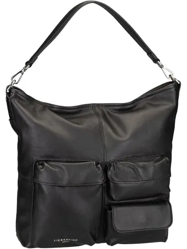 LIEBESKIND BERLIN Archive LK 204 Hobo M black - Damen-Schultertaschen, stilvolle Hobo-Tasche aus hochwertigem Leder mit geräumigem Innenraum und eleganter Optik.