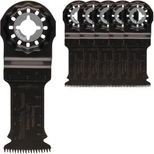 Makita B-64870-5 Tauchsägeblatt TMA053 - 5 Stück hochwertiges Tauchsägeblatt, 1,8 mm stark mit Starlock-System für schnellen, werkzeuglosen Wechsel. Ideal für präzise Schnitte in Hartholz und beschichteten Platten.