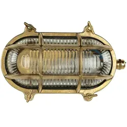 Licht-Erlebnisse Außenwandlampe Messing in gold von Licht-Erlebnisse