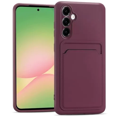 CoolGadget Kartenhülle Handy für Samsung Galaxy A56 5G Card Case, Schutzhülle mit Kartenfach & TPU Stoßschutz und Microfaserfutter, kompatibel mit Samsung Galaxy A56 5G (6,7 Zoll), Lila