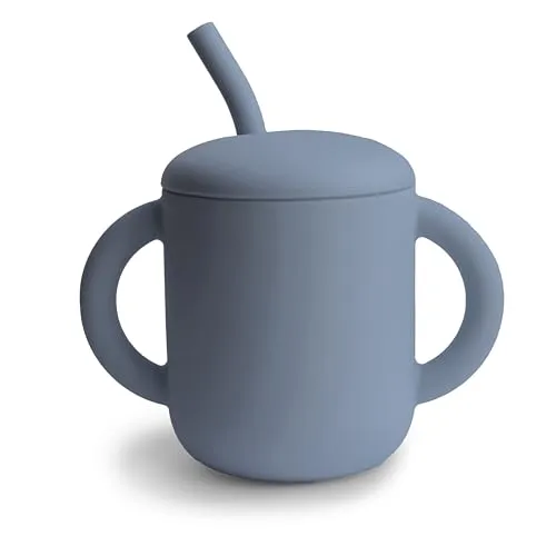 mushie Trinklernbecher mit Strohhalm | ab 6 Monaten | Sichere, Hochwertige & Langlebige Erstausstattung für Kleinkinder Kinder Jungs & Mädchen | Tradewinds