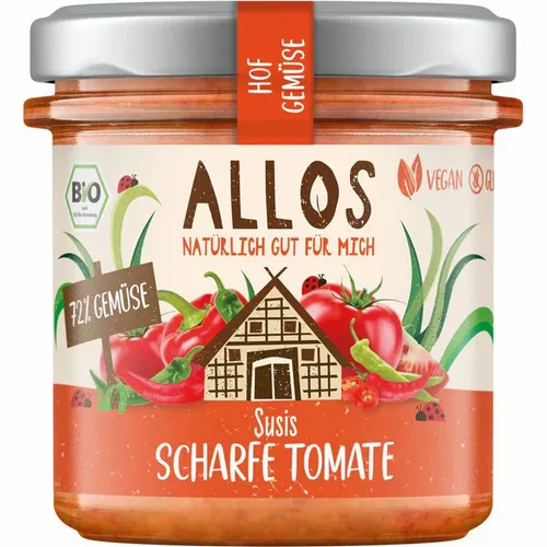 Allos Susis scharfe Tomate Aufstrich glutenfrei von Allos