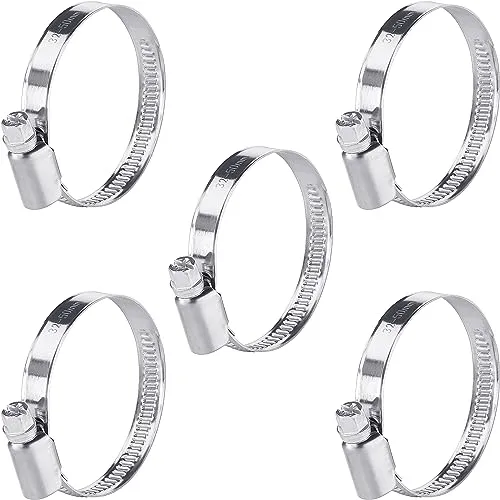 Poppstar Schlauchschellen Edelstahl 32-50mm mit Bandbreite 9mm, W2-Qualität (5 Stück)
