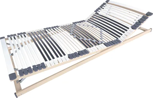 Lattenrost MONTIERT, 44 Leisten, bis 300 KG belastbar - Lattenroste extra stabil mit manuell verstellbarem Kopf- und Fußteil, bietet 7 Zonen für optimale Ergonomie und individuellen Härtegrad.