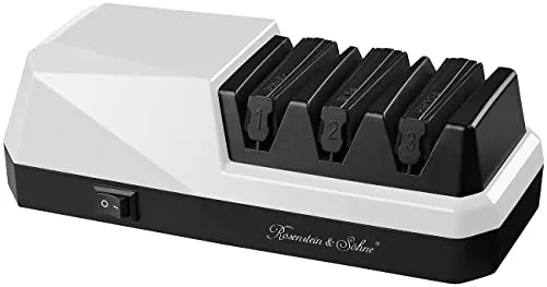 Rosenstein & Söhne Schärfer: Elektrischer Messerschärfer mit 3 Stufen