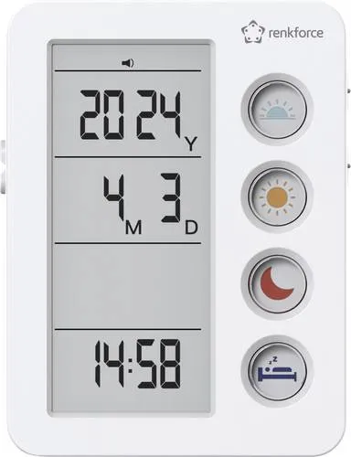 Renkforce RF-4883628 Wecker für Medikamentenerinnerung in weiß von Renkforce