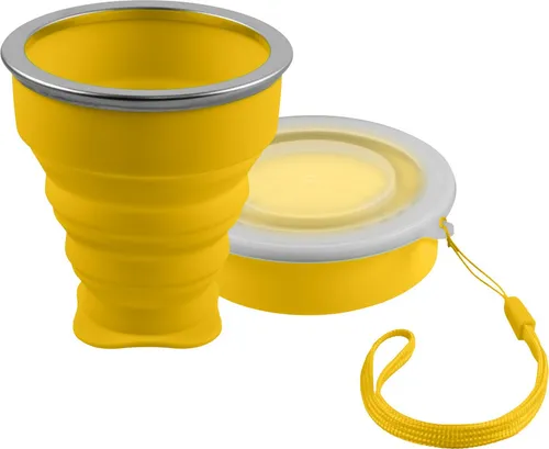 SHIBBY Becher Faltbarer Silikon-Becher - Reisetasse Camping Trinkbecher – 210ml