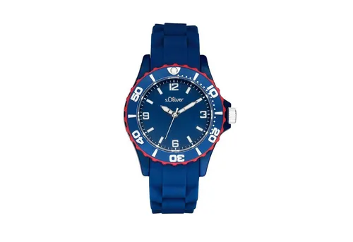 s.Oliver Armbanduhr Jungen - Quarzuhr Analog mit Silikon Armband, 3 bar wasserdicht und ideal zum Verschenken in Geschenkbox