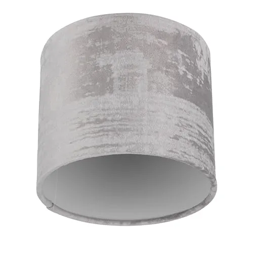 REV Lampenschirm im Vintage Look - Lampenschirm für Tischlampe, Ø 14cm, Ersatzlampenschirm Hänge- und Stehlampe, rund, grau