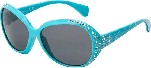 City Sonnen Brille Mädchen Kinder UV Schutz 400 Retro Modern Cat-Eye Desginer 30552 Blau