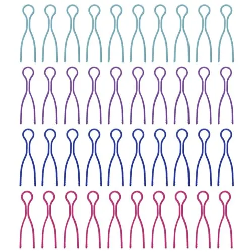 SLAXJNE 40 Stück Lila Spulenklammer, Nähklammer, Spulenklemme, Spulenhalter, Nähmaschinenzubehör, Nähmaschinen-Spulenwickler, Spule Für Nähmaschine