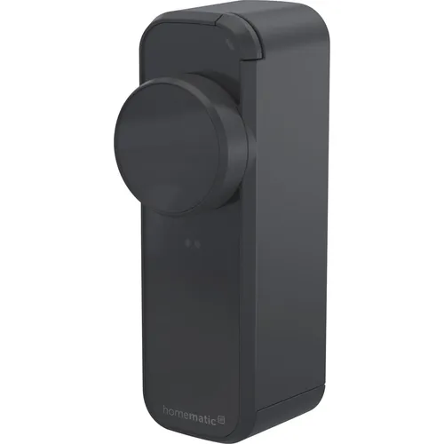 Homematic IP Türschlossantrieb pro – Schwarz - Flexibel montierbarer Türschlossantrieb mit leisem Motor und automatischer Verriegelung. Individuelle Zutrittsprofile und Steuerung per App bieten zusätzlichen Komfort und Sicherheit.
