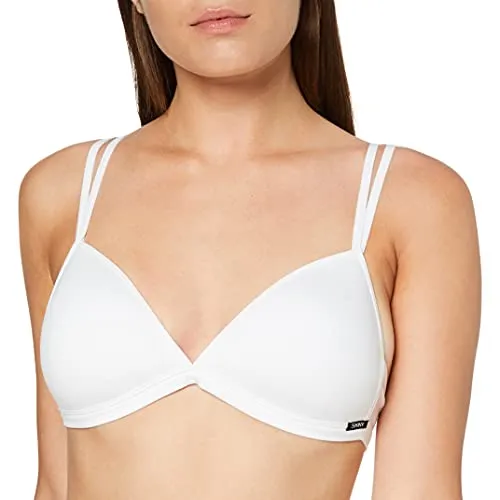 Skiny Damen Cotton Essentials Bügelloser BH, Weiß, 70A EU - Klassischer Triangel-BH ohne Bügel aus hochelastischer Baumwolle, ideal für den Alltag. Verstellbare Träger und tiefes Stegdesign sorgen für ein schönes Dekolleté.