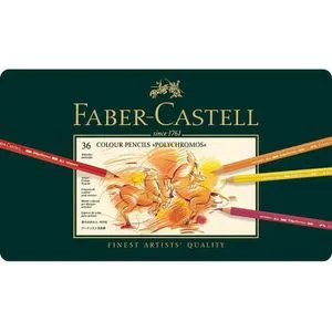 Farbstift Polychromos 36St sortiert in weiß von Faber-Castell