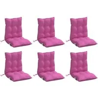 vidaXL Niedriglehner Auflagen 6 STK. in pink von vidaXL