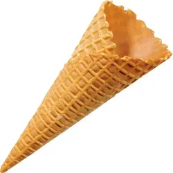 BAZKO Mittelgroße Eiswaffeln Hörnchen 17,5 cm | 256 Stück | Knusprige Eistüten für Softeis und Gelato