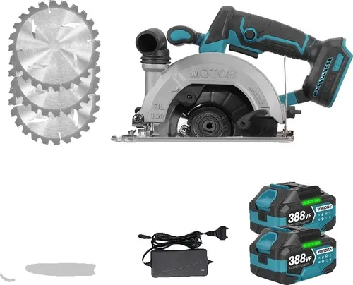 Kreissäge mit 8000 U/min und 2 Batterien