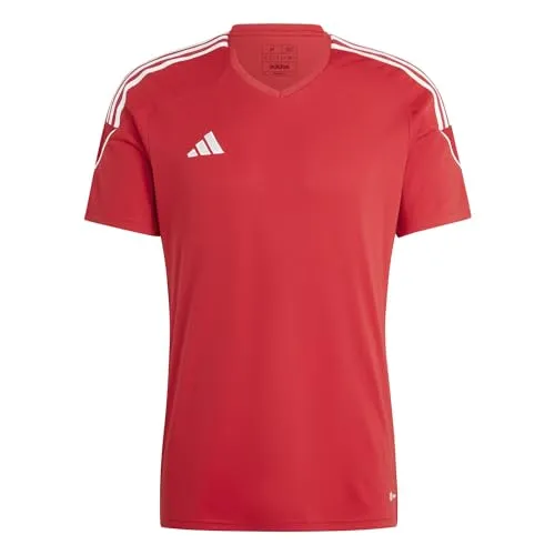adidas Herren Tiro 23 League Jersey Short Sleeve - Team Power Red 2/White, XXL EU - Herren-Shirts aus 100% recyceltem Polyester, Slim Fit für optimalen Tragekomfort und Nachhaltigkeit im Sport.