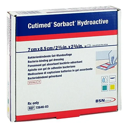 Cutimed Sorbact Hydroactive Kompressen 7x8,5 cm