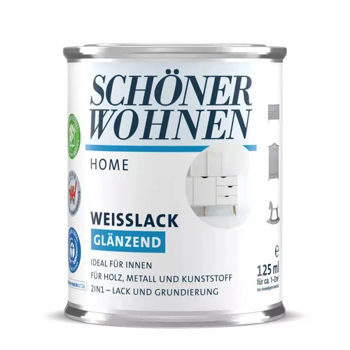 Schöner Wohnen Home Weißlack 2 mal 125ml glänzend 12€/Liter