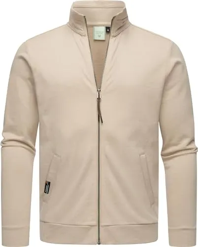 Ragwear Herren Zip-Jacke Sweatjacke Cardigan Stehkragen Miet Sand Gr. 3XL