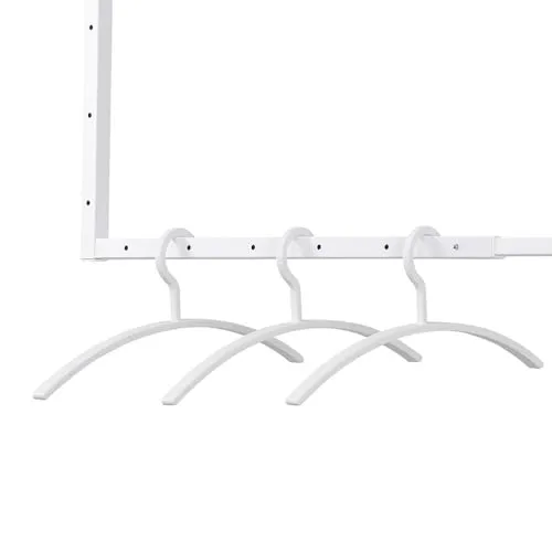 Home Deluxe Kleiderbügel Rack – 30er Set in Weiß, 47 x 2 x 18 cm - Elegante Kleiderbügel aus Kunststoff mit Samtbezug – ideal für eine stilvolle und ordentliche Garderobe. Das platzsparende Design passt in jeden Kleiderschrank und sorgt für Ordnung.
