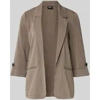 Only Regular Fit Blazer aus Viskose-Mix Modell 'MARSA' in Taupe Melange, Größe M