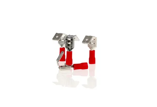alca Kabelverbinder-Sortiment Flachsteckhülsen mit Abzweig rot 6,3mm 10St. 0,5-1,5mm² AWG 22-16, 10-tlg.