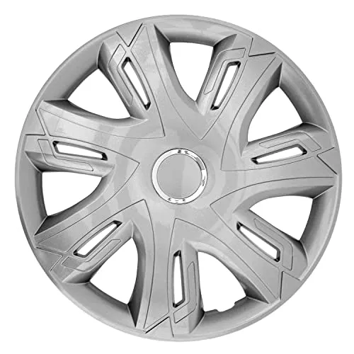 NRM Radzierblende Supernova Silber 14 Zoll - 4er Set - Radkappen, schlag- und bruchfest, resistent gegen extreme Witterungsbedingungen, hochwertige Kunststoffoberfläche für sicheres Fahren und ansprechendes Design.