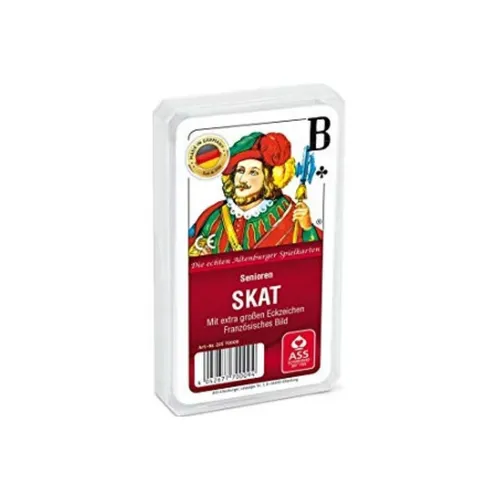 Senioren Skat Französisches Bild 22570009 - Skatspiel für Senioren mit großen, gut lesbaren Karten, ideal für gesellige Runden und ältere Spieler.