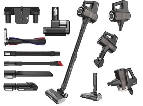 SHARP SA-VP5521BS Staubsauger Kabellos mit Autom. Sensor, Animal, 450W BLDC-Motor, 65Min., 25,9V, 0,75L, HEPA H13-Filter, LED-Display