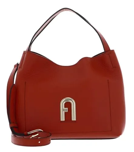 Furla Umhängetasche Primula orange - Stylische Handtasche aus 100% Leder, abnehmbarer und verstellbarer Schulterriemen, ideal für jeden Anlass.