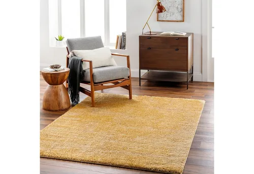 Livabliss Hochflor-Teppich TRENTO, rechteckig, Höhe: 31 mm in gelb von Livabliss