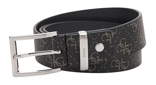 GUESS Vezzola Gürtel aus Leder, 115 cm, Dark Black - Herren-Gürtel aus hochwertigem Leder, stilvolles Design und vielseitig kombinierbar für jeden Anlass.